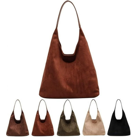 Leather Hobo bags for women suede purse slouchy tote bag brown Leather purse suede Hobo shoulder bag