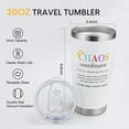 thumbnail image 6 of Christmas Gifts for Women Boss Coworker Teacher Friend - Chaos Coordinator Tumbler - Birthday, Funny Gifts for Women, 20oz White, 6 of 6