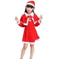 thumbnail image 1 of Traje de Papá Noel perfecl para niños Vestidos de terciopelo con sombrero de lujo 110cm, 1 of 8