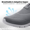 thumbnail image 4 of Fittington Men's Wide Slip on Walking Shoes - Hands Free Lightweight Sneakers with Arch Support & Cushioned Sole, Easy on & off, 4 of 11