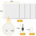 thumbnail image 3 of 4PCS Metal Pegboard Wall Organizer, Pegboard Storage System for Workbench, Shop, Shed Modular Peg Board Organizer Board Kit, 3 of 6