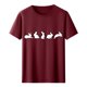 thumbnail image 5 of Tops de Cuello Alto para las Mujeres Amante Impreso Camiseta Cuello Redondo Manga Corta, Poliéster Spandex, 5 of 7