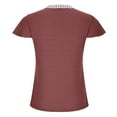 thumbnail image 5 of Fesfesfes Workout Top Fashion Women's Summer V-Neck Button Short Sleeve Solid Casual Pullove Blouses Tops Womens Basic Short Sleeve Tops 12(XXL), 5 of 6