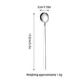 thumbnail image 3 of YWIYIUD 2PCS 5.2inch Coffee Tea Spoons Long Handle, Stainless Steel Round Dessert Spoons, Stainless Steel Plated Coffee Spoons for Sugar Dessert Cake Stirring Teaspoons, 3 of 8