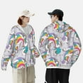 thumbnail image 6 of Kll Unicorn Doingyoga Print Men'S Women’s Upf 50+ Sun Protection Outdoor Hoodie Jacket Long Sleeve Fishing Hiking Performance Shirt- Large, 6 of 8