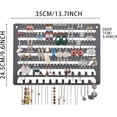 thumbnail image 2 of Hanging Jewelry Organizer,Jewelry Storage Rack,Wooden Wall Mounted Earring and Stud Display Rack,Ring Display Rack,Bracelet Rack,Wall Mounted Organizer for Studs,Dangling,Necklace, 2 of 7