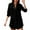 Black swimsuit coverups women, variant on Nfurl Womens Cover ups for Swimwear Summer Hollow Out V Neck 3/4 Sleeve Curve Hem Swimsuit Coverups Casual Beach Cover up Dress Black L