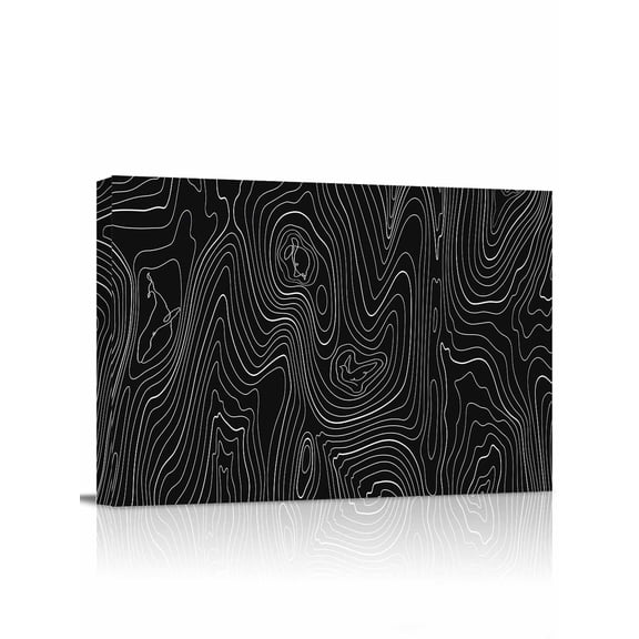 Black Abstract,Wall Art for Living Room,Canvas Picture Wall Decor for Bathroom Bedroom,Modern Geometric Minimalist Stripes Painting Artwork for Office Kitchen Hallway Dining Room Home Decor 24"x32"