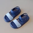 thumbnail image 4 of Toes abiertos zapatos planos sandalias para niños sandalias de verano sin deslizamiento suela (35) azul, 4 of 6