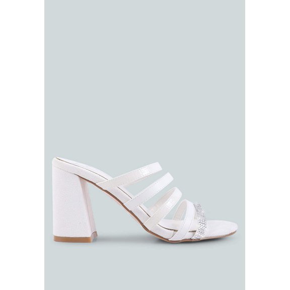 Peaches Strapped Rhinestone Embellished Sandals