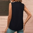 thumbnail image 3 of tarylea Camisole Tunique Longue d'Été pour Femmes, Col en V, devant Plissé, Coupe Ample, Confortable, Décontractée, Sans Manches, 3 of 8