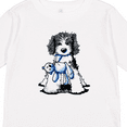 thumbnail image 4 of Inktastic B/W Parti Doodle Dog Boys or Girls Long Sleeve Toddler T-Shirt, 4 of 5
