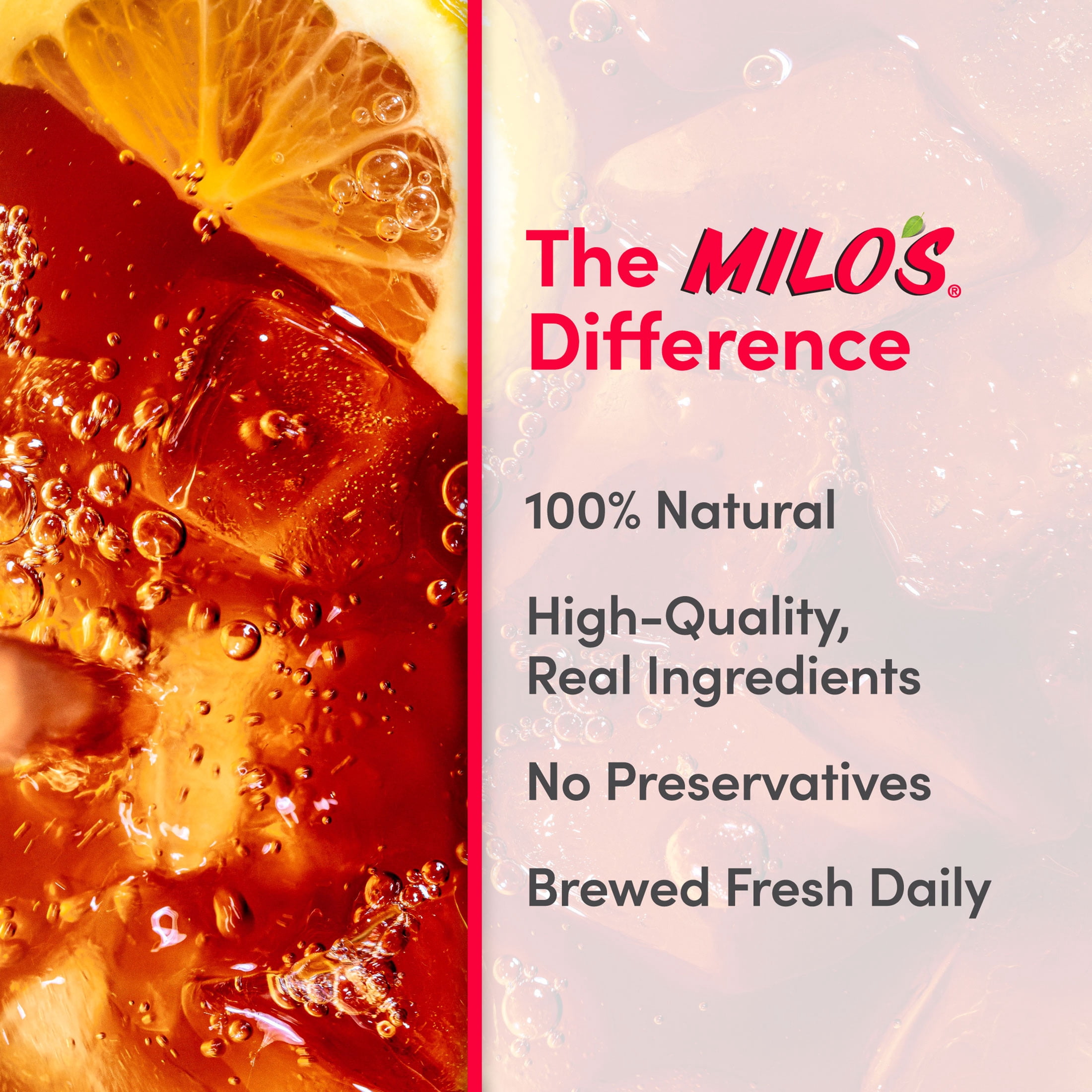 Milo's Extra Sweet Tea, Refrigerated Iced Tea, 20 fl oz Bottle, 100% Natural, No Preservatives, Brewed Fresh Daily