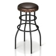 thumbnail image 1 of Furniture of America Casta Rustic Faux Leather Nailhead Bar Stool in Bronze, 1 of 7