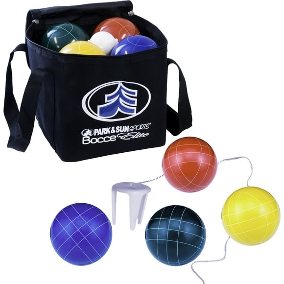Park &amp; Sun Sports Bocce Ball Set with Deluxe Carrying Bag: PRO Elite, 109 mm Poly-Resin Balls