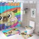 thumbnail image 1 of Chip y Potato-theme 4-Piece Shower Curtain Set with Rugs, Waterproof Bathroom Decor Set Includes Bath Mat, U-Shaped Rug, Toilet Lid Cover and Curtain with Hooks, 1 of 6