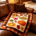 thumbnail image 5 of Thanksgiving Flannel Throw Blanket, 39.3x27.5in Soft Warm Plush Cover for Sofa Bed Camping, 5 of 5
