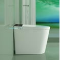 thumbnail image 6 of TICOZE Compact Smart Toilet with Bidet Seat Built-in, Modern Tankless Design with 23.25" Depth, Auto Open Auto Flush, Heated Seat, Instant Warm Air Dryer for Small Bathrooms, White with Black Panel, 6 of 10