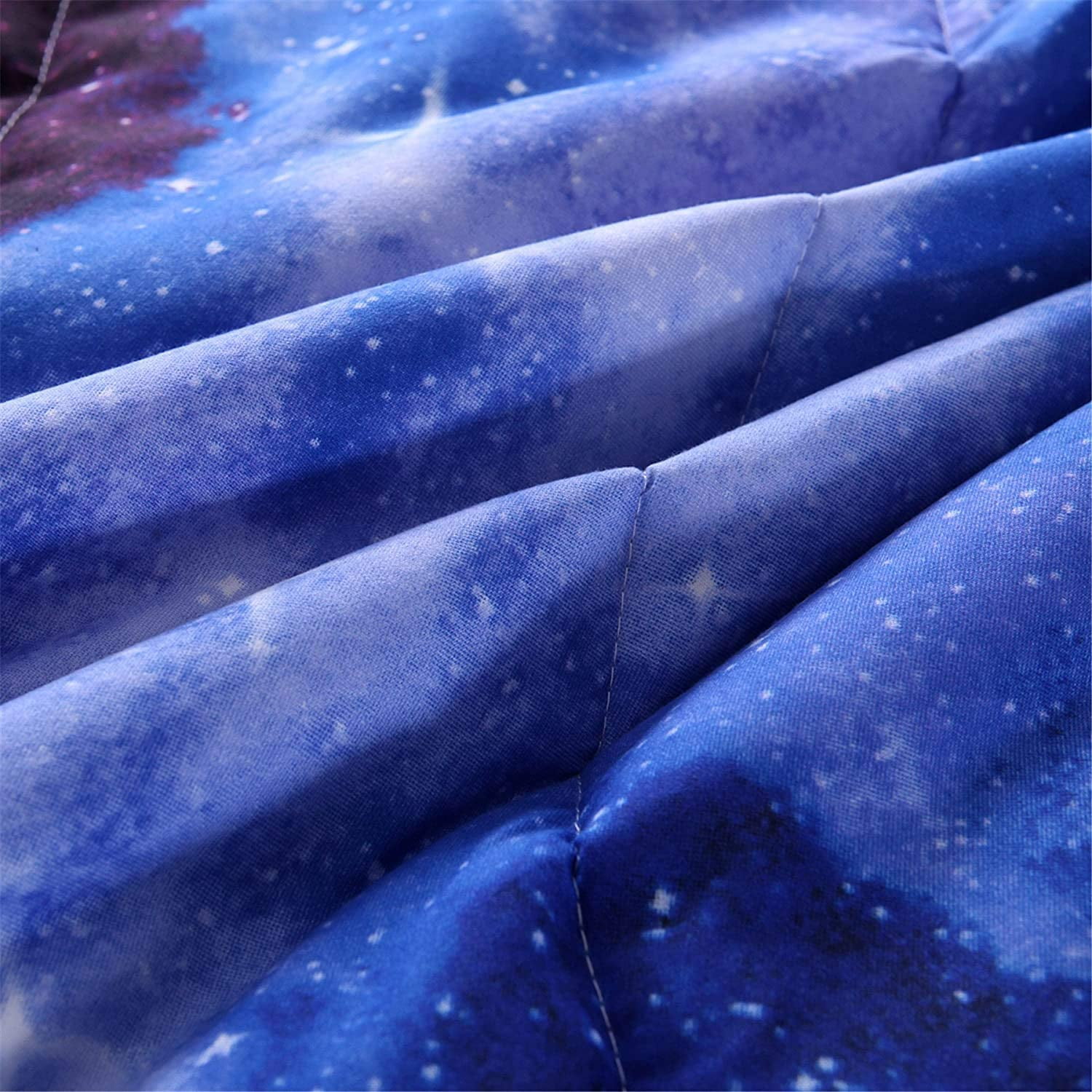 NTBED Galaxy Comforter Set Outer Space Bedding Sets 3D Printed Space Quilt Set Twin Size for Kids Blue