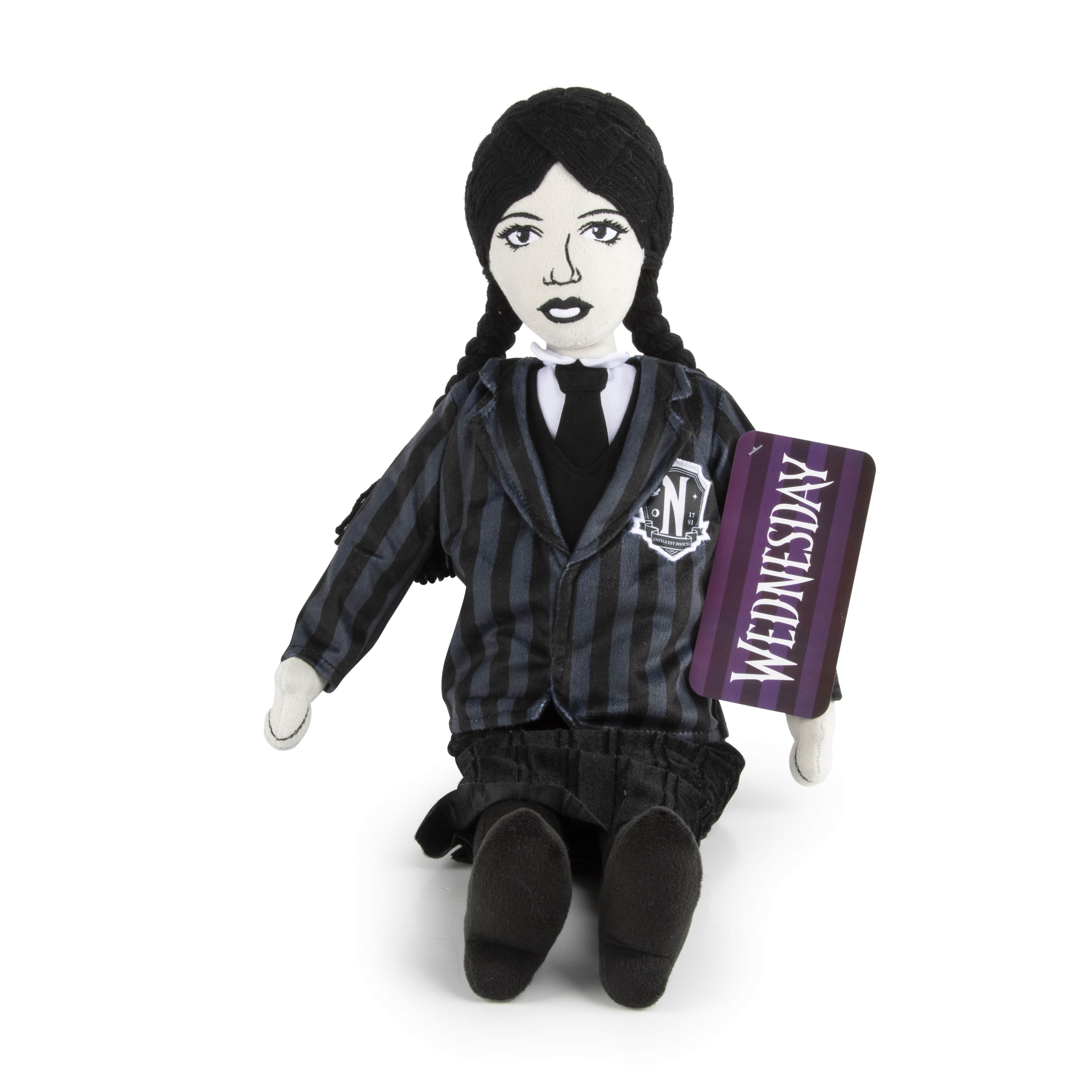 Wednesday Addams Pillow Buddy, Polyester, Black, MGM