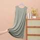 thumbnail image 5 of Camisón de poliéster para mujer, vestido informal holgado de verano, sin mangas, color liso, para casa, 5 of 5