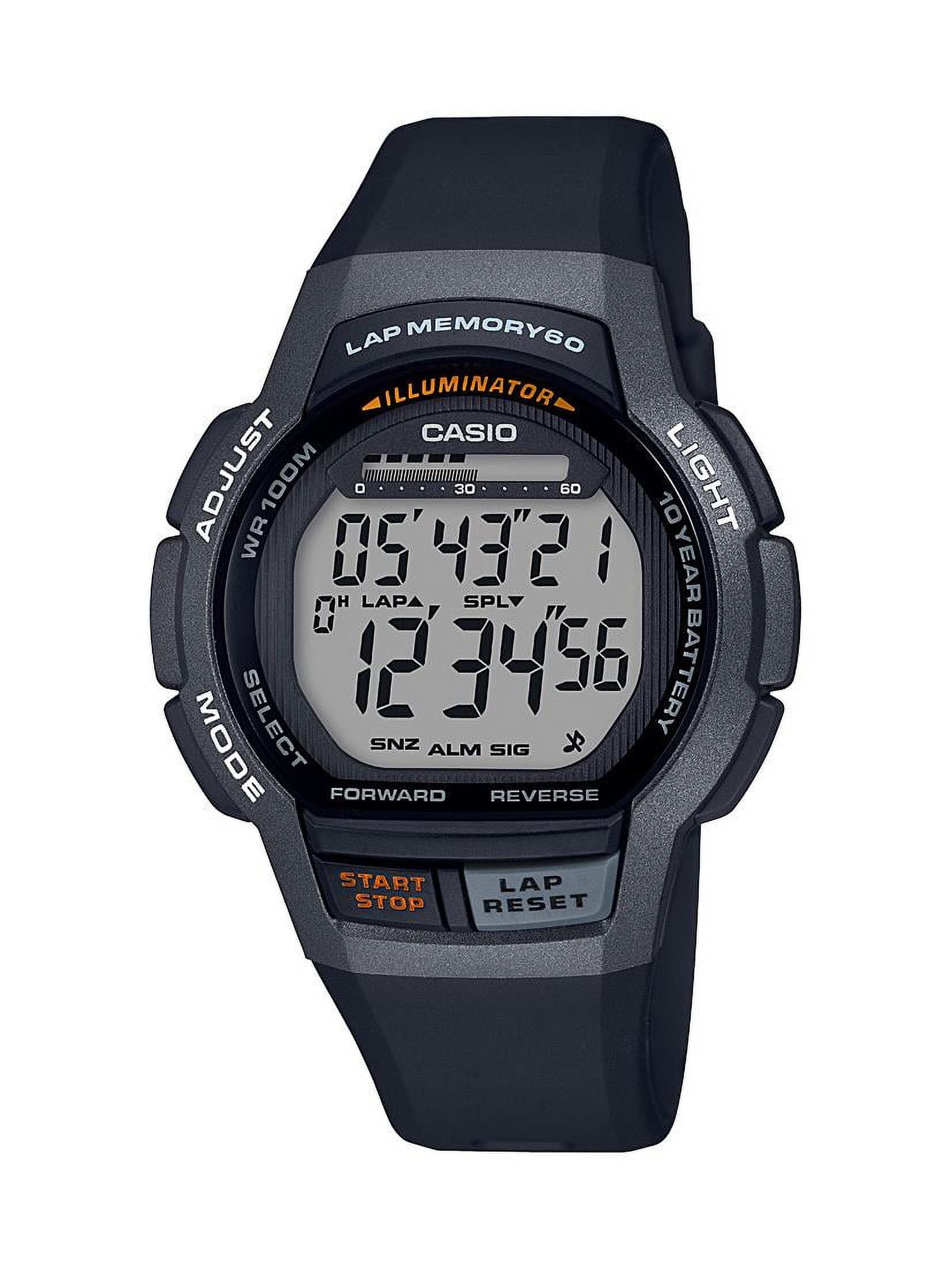 Casio Men's 60-Lap Runner's Watch - Black WS1000H-1AV - Walmart.com