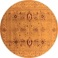 thumbnail image 1 of Ahgly Company Indoor Round Oriental Orange Industrial Area Rugs, 6' Round, 1 of 4