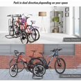 thumbnail image 3 of Bike Rack  Floor Parking Stand for 3 Bikes, Adjustable Dual Purposes Bike Storage Holder for Garage, 2 Extra Floor  Brackets Available, Indoor and Outdoor Use, 3 of 8