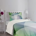 thumbnail image 5 of Ambesonne Teal and White Quilted Bedspread Set 2 Pcs, Futuristic Shapes, Twin Size, Multicolor, 5 of 6