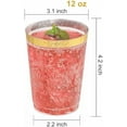 thumbnail image 2 of 50 Pack 12 oz Gold Plastic Cups, Gold Rimmed Disposable Cups, Disposable Plastic Wine Glasses Cocktail Glasses Heavy Duty Cup with Golden Rim, 12 Ounce Tumblers for Party & Wedding, 2 of 9