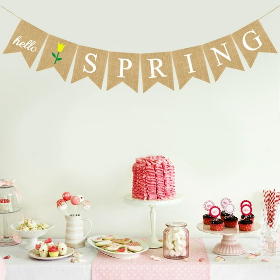 HOMOBABE Indoor Outdoor Decoration Bunting Banner Flags Linen Rope Colorful Swallowtail 1Set