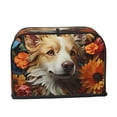 thumbnail image 2 of Kdxio Vintage Colorful Flower Puppy Print Toaster Cover Bread Machine Cover Fits for Most Standard 2 Slice Toasters,Keep Toaster Free From Dust And Fingerprint Oven Dustproof Cover, 2 of 7
