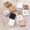 thumbnail image 2 of Caja de embalaje de papel Kraft con ventana cuadrada, almacenamiento de dulces de jabón hecho a mano, Cajas de Regalo para Baby Shower, recuerdo de boda, decoración, 50 unidades, 2 of 4
