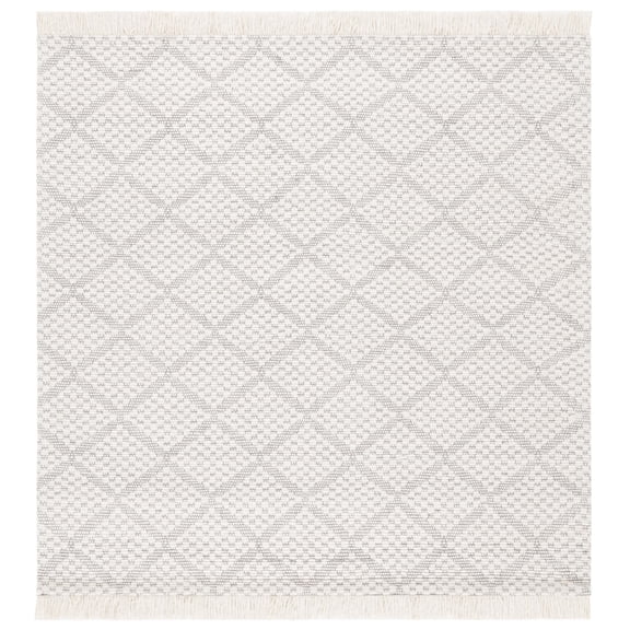 SAFAVIEH Natura Ulric Diamond Area Rug, Ivory/Grey, 6' x 6' Square