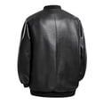 thumbnail image 6 of Men's Stand Collar Motorcycle Jacket Faux Leather Baseball Jacket Coat, Lightweight Full Zip Biker Outwear for Street Riding Commute Travel Daily Work, 6 of 9