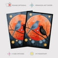 thumbnail image 2 of The Nightingales Song Birds Orange Moon Unframed Wall Art Print Poster Home Decor Premium, 2 of 5