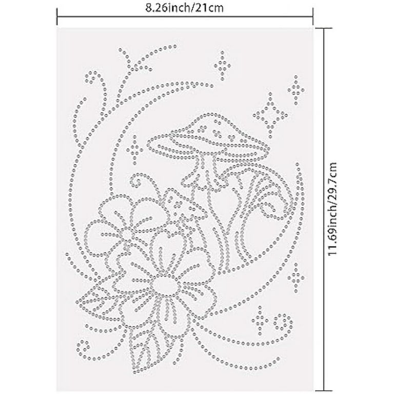 moon-flower-crystal-rhinestone-heat-transfer-mushroom-rhinestone-iron-on-hotfix-transfer-decal-applique-walmart-com