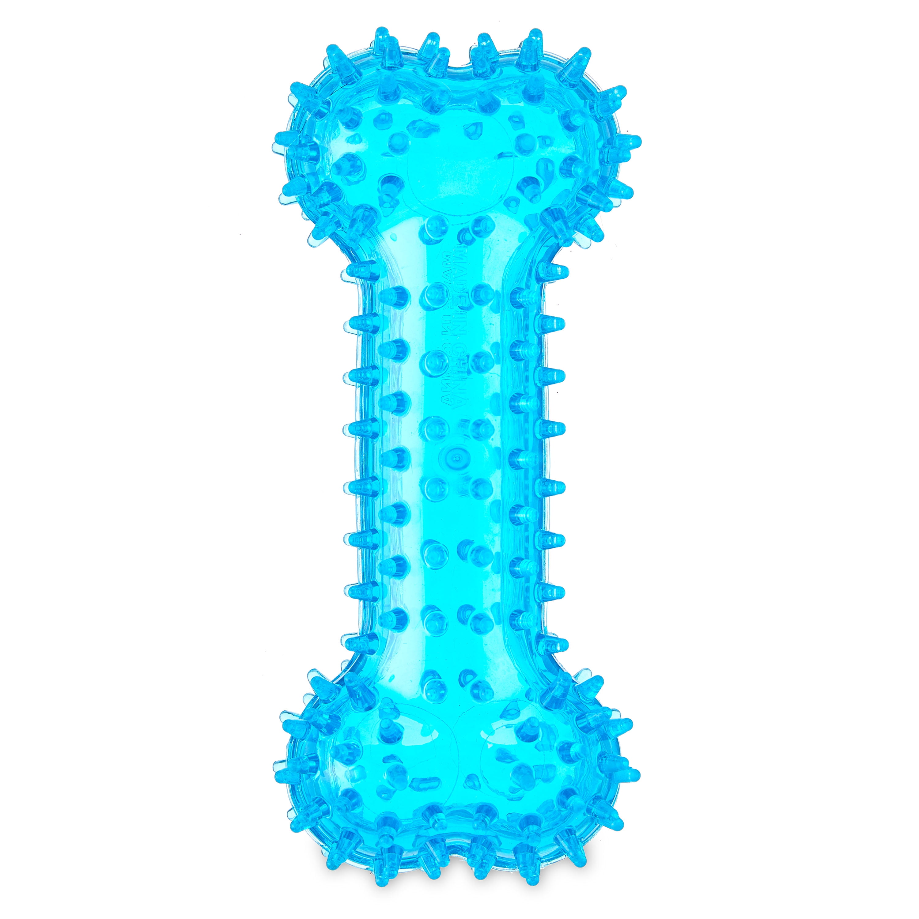 (3 pack) Vibrant Life Fetch Buddy Spiky Blue Bone Dog Toy, Chew Level 3