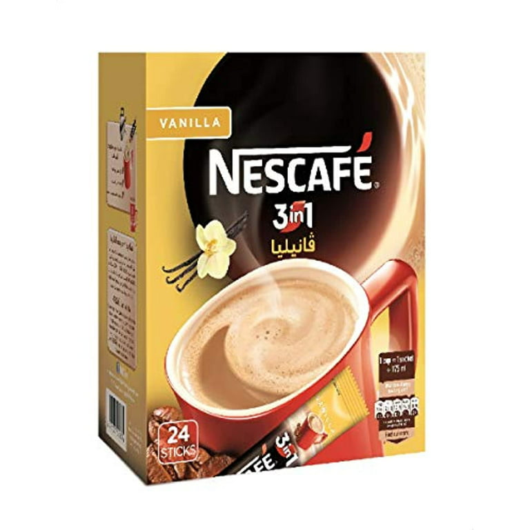 Nescafe 3 In 1 Stick Vanilla Instant Coffee Pack Of 24X18g / 0.63 Oz
