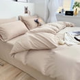 thumbnail image 4 of Juego de cama tamaño king con diseño simple de doble cara, funda de edredón suave y cómoda y sábana con funda de almohada, juegos de cama asequibles y duraderos, 4 of 5