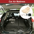 thumbnail image 2 of Colchón de aire para automóvil inflable de terciopelo beige, cama de camping gruesa, pilotes divididos, piloto de pierna larga, almohadas de aire, almohadillas de reparación, bomba de aire, 2 of 7