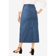 thumbnail image 3 of Jessica London Women's Plus Size True Fit Front Button Casual Denim Skirt, 3 of 6