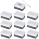 thumbnail image 1 of 10 cajas de plástico para guardar piedras preciosas, 5,7 x 3,7 x 2,5 cm, rectangulares, transparentes, con 2 capas de esponja blanca y negra., 1 of 5