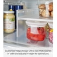 thumbnail image 6 of Yamazaki Home Two-Way Adjustable Refrigerator Shelf, White, Plastic, Expandable, Minimal Assembly, 6 of 7
