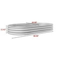 thumbnail image 6 of Large Oval Silver Metal Raised Garden Bed - 88.99"X44.68"X11.42" Planter For Vegetables & Flowers, 6 of 9