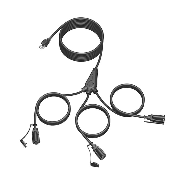 Cable de extensión para exteriores JIOODICH JCSC28B de 8.5 metros con divisor 1 a 3