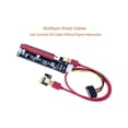 thumbnail image 4 of 6x PCIe Riser Mining Card PCI-E 16x to 1x Powered Riser Adapter Card with USB 3.0 Extension Cable & MOLEX to SATA Power Cable - GPU Riser Adapter Cable, 4 of 7
