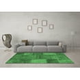 thumbnail image 3 of Ahgly Company Indoor Rectangle Patchwork Emerald Green Transitional Area Rugs, 8' x 12', 3 of 4