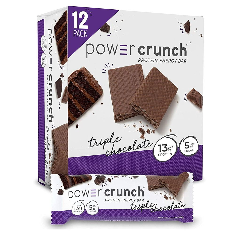 Power Crunch Protein Energy Wafer Bar – Triple Chocolate (12-Pack)