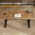 thumbnail image 6 of Fnova 70.86" Dining Table for 7, Modern Rectangular Kitchen Table for Dining Room, Brown, 6 of 8